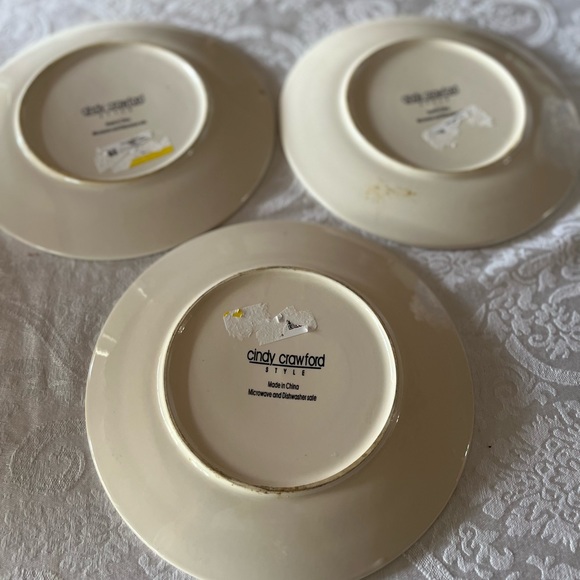 Cindy Crawford Style 9” salad plates, there are 3 total floral blues and reds - Picture 10 of 10